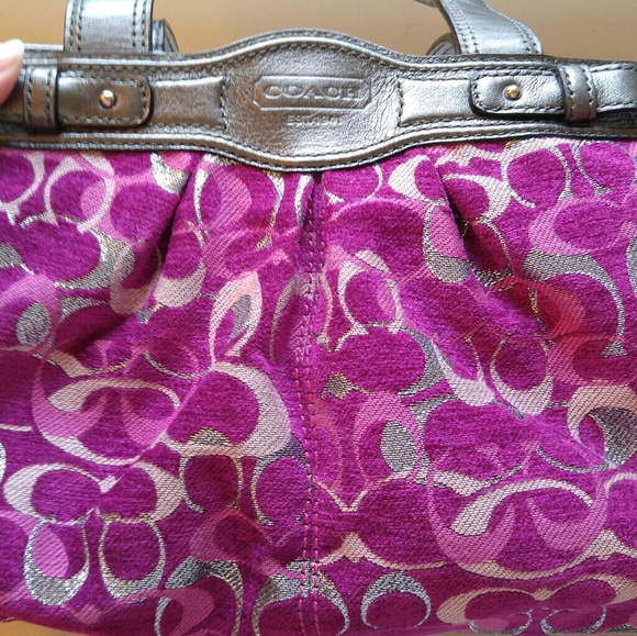 Coach pink and silver purse - Picture 7 of 8